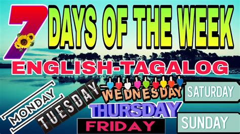 days of the week in tagalog|From Monday to Linggo: Learn Days of the Week in English and .